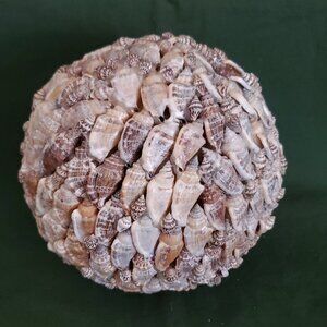 Seashell Home Decor Big Ball Sphere Sea Shell Beach Handmade